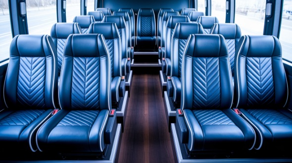 carrollton 18 passenger minibus inside