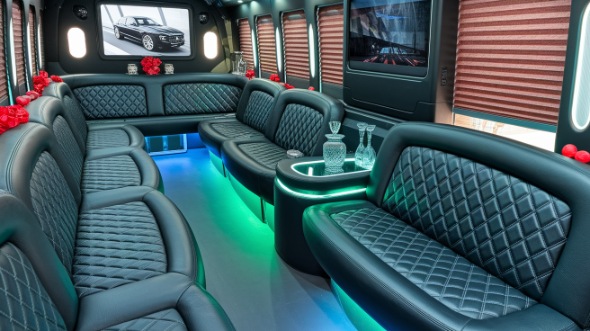party bus rental interior